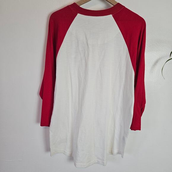 Mitchell & Ness St Louis Cardinals Baseball Raglan T-Shirt 2XL Unisex Ivory Red - Picture 4 of 6